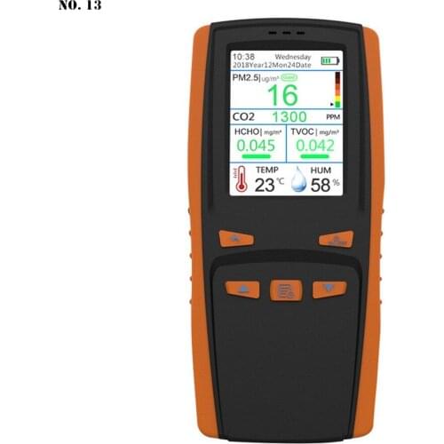 LCD Display Air Quality Detector PM 2.5 Detector HCHO CO2 Gas Detector Home TVOC Dust Formaldehyde Testing Equipment Portable