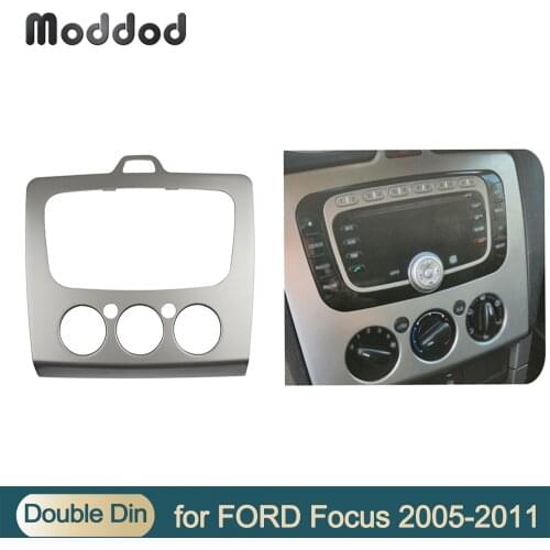 Double Din Fascia for Ford Focus II C-Max S-Max Fusion Transit Fiesta III Stereo Panel Dash Mount Install Trim Kit Refit Frame