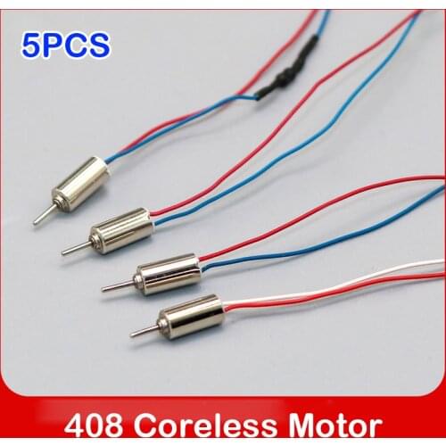 5pcs Micro 408 Coreless Motor DC 3V 3.7V High Speed 4mm* 8mm Kid Toy Electric Car Boat Robot RC Drone Plane Experiment Model