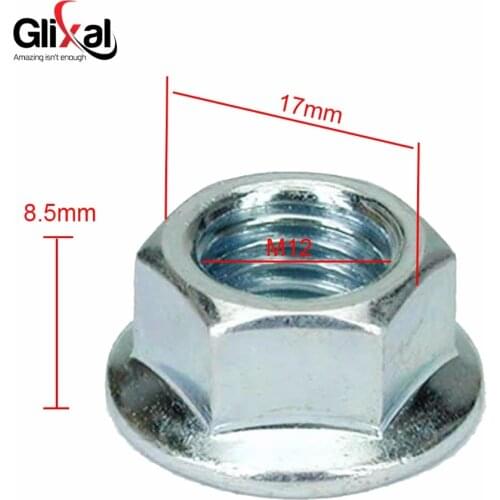 Glixal GY6 125cc 150cc Rear Clutch Nut for 152QMI 157QMJ Chinese Scooter Moped ATV Go-Kart Engine (2 pcs)