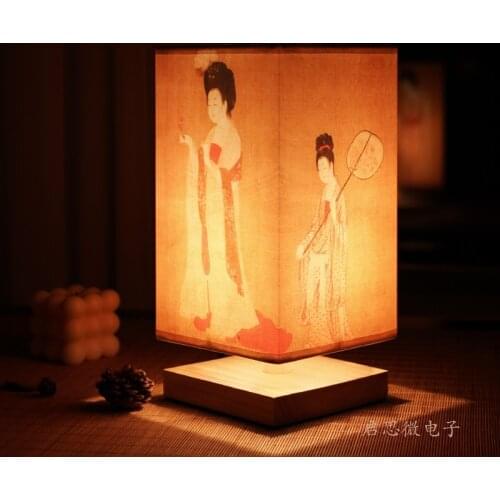 Classical Wooden Table Lamp E27 luminaria Holder 110-240V Modern Cloth Art Wood Desk Table Lamp Parlor Indoor Study Night Light