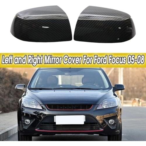 1Pair Carbon Fiber Style Side Door Wing Mirror Cover Rear View Mirror Caps for Ford Focus Mk2 2005-2008 1429849 1429790