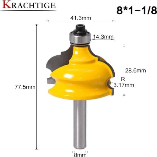 8MM Shank Line Handrail Router Bits Semi-arc Cupboard Milling Cutter Woodwork Cabinet Line Edging Router Bit Tools