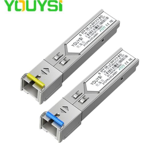 YOUYSI 1 Pair SC SFP Module Gigabit DDM BIDI 1000Mbps fiber tranceiver sfp module Compatible with Cisco/Mikrotik Switch