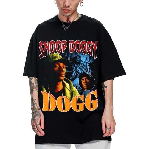 New SNOOPT DOGGY T Shirt DOGG High Quality Cotton Punk T-Shirt Men Black Tshirt Hip Hop Tops Print T Shirts Women Tshirts