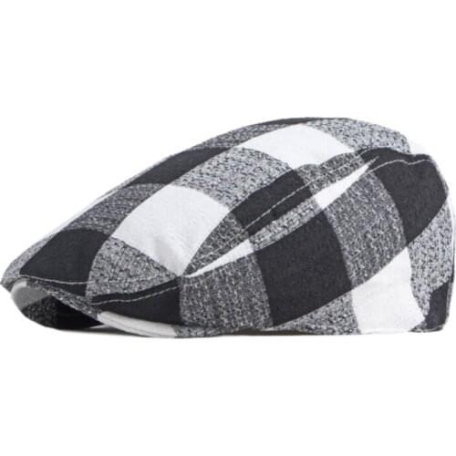 New Mens Beret Retro Lattice Gatsby Pointed Newsboy Beret Womens Hat Spring and Summer Breathable Thin Flat Cap