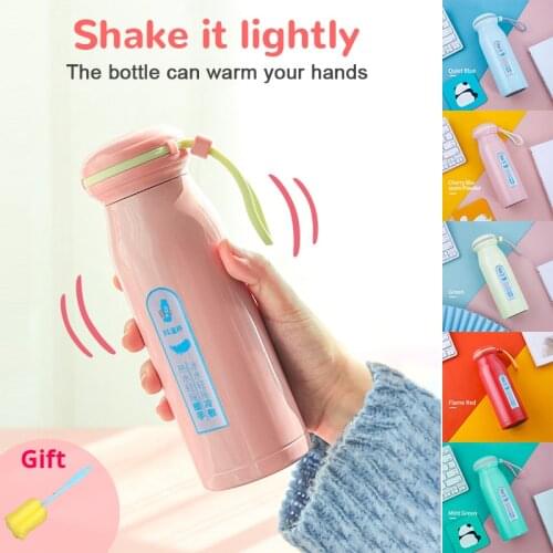 380ML Portable Stainless Steel Thermoses For Coffee tea Hand Warmer Vacuum Flask Travel Water Bottle Drinkware Women Kids Gift