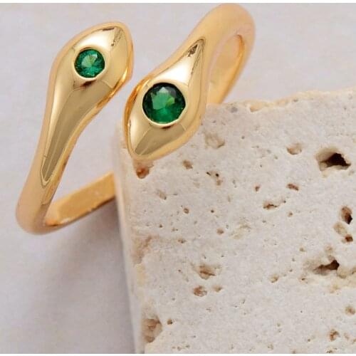 Luxury Women Hyperbole Snake Finger Rings Modern Cocktail Adjustable Designer Serpent Ring Anniversary Holiday Jewelry