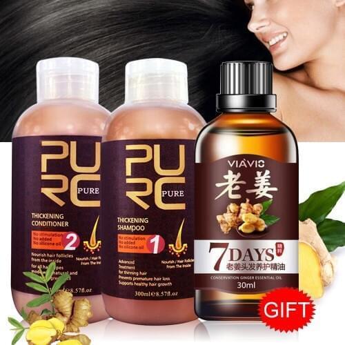 Thickening Hair 300ml Shampoo And Conditioner Set For Hair Growth Hair Loss Prevents Premature Thinning Hair Unisex Free Gift