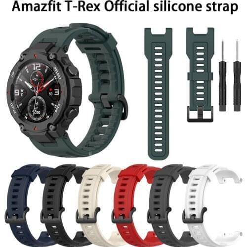 Silicone Strap for Xiaomi Huami Amazfit T rex Smart watch Replaceable accessories watchband for Amazfit T-REX Bracelet Correa