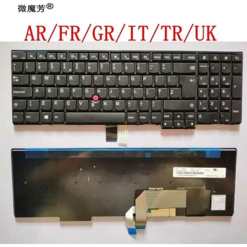 SP/AR/FR/GR/IT/TR/UK NEW Laptop Keyboard for Lenovo W540 W541 W550s T540 T540p T550 L540 Edge E531 E540