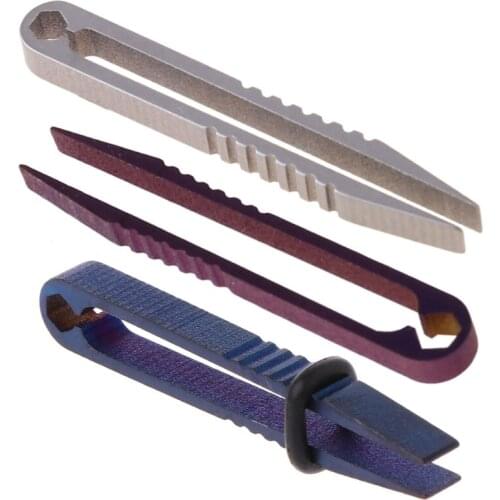 M6CF Titanium Tweezer TC4 Ti EDC Gear Clamp Pick Up Clamping Gadget Pocket Multipurpose Travel Clip Mini Tool Camp Hike Outdoor