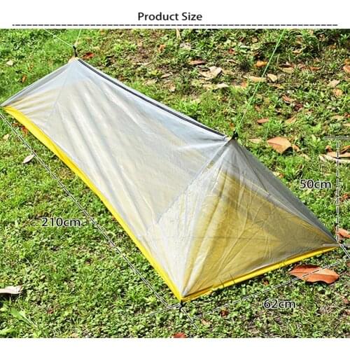 Ultralight Summer Mesh Tent 1 Single Person Outdoor Camping Tent Rodless A Shaped Inside Tent Portable Beach Tent 210x62x52cm