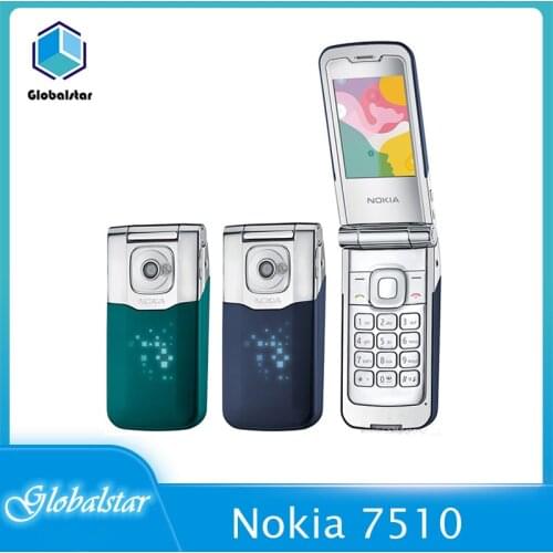 Nokia 7510 Refurbished Original 7510A Supernova Mobile Phone Refurbished Flip Bluetooth Mp3 Unlocked Cellphones free shipping