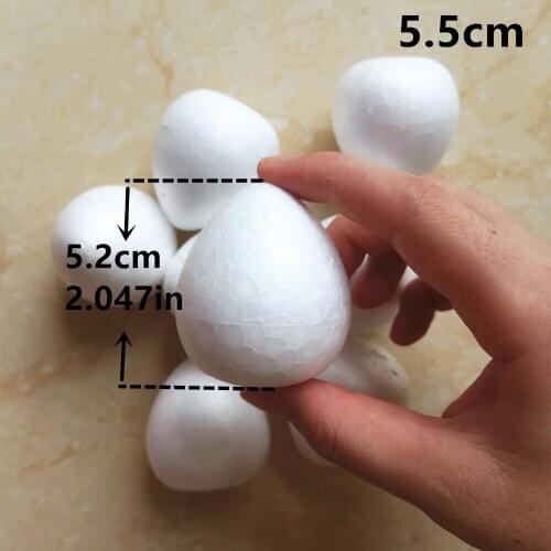 Height: 5.5cm 10pcs Water Drop Modeling Shaped Styrofoam Foam Crafts DIY Handmade White Foam Rose Buds 55mm