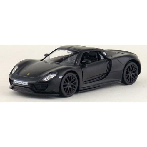 Yufeng Ma Ke da 5-Inch Alloy Car Porsche 918 Sports Car Metal CHILDRENS Toy Model Matte Black Display Box