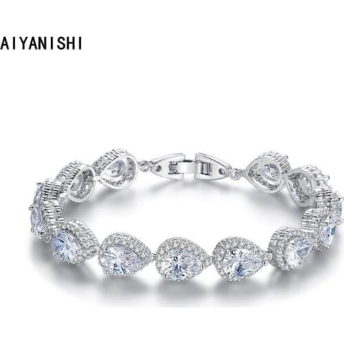 AIYANISHI Vintage 18K Gold Filled Lucky Bracelet for Female Tennis Bracelets For Women Hip Hop Accessories Wedding Jewelry Gifts