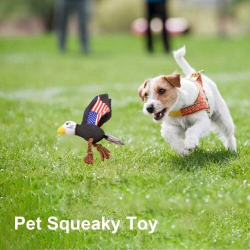 Dog Chew Toy Stuffed Plush Toy Eagle Bird Simulation Dolls Cute Lovely Puppy Chew Toy