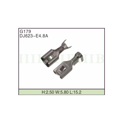 1000 pcs DJ623-E4.8A Female Crimp Brass Wire Terminal Tin Copper Car Speaker Electrical terminals crimped 0.2-0.75mm2