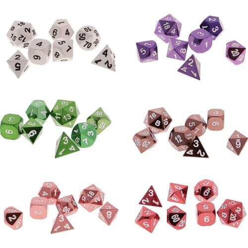 15mm Polyhedral Numberal Dice Game D4-D20 for D&D RPG Toy