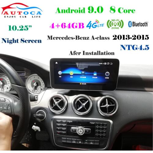 4G 10.25"Blue Ray Screen Android 10 Display For Benz A Class W176 2013-2015 Car DVD Player Gps Audio Auto Stereo Multimedia