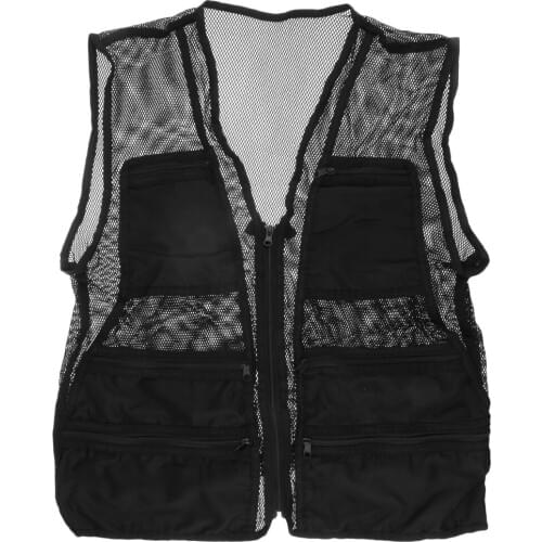 Outdoor Quick-Dry Fishing Vest Multi Pockets Mesh Vest Fishing Hunting Waistcoat Travel Photography Jackets