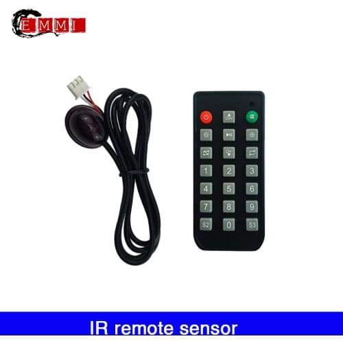 HD IR remote sensor Infrared remote control is used for switch programs, pause/play programs, adjust display brightness