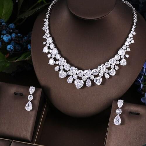 Janekelly Hotsale African 2pcs Bridal Jewelry Sets New Fashion Dubai Jewelry Set For Women Wedding Party Accessories Design