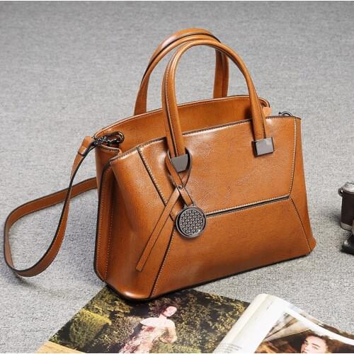 HANSOMFY Leather Handbags Big Women Bag High Quality Casual Female Bags Trunk Tote Brand Shoulder Bag Ladies Large Bolsos MQ-58