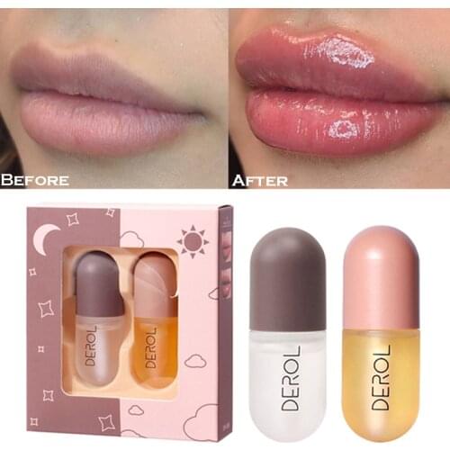 Instant Volume Lips Plumper Oil Day Night Moisturizing Repairing Reduce Lip Fine Line Cosmetics Sexy Lip Plump Enhancer Makeup