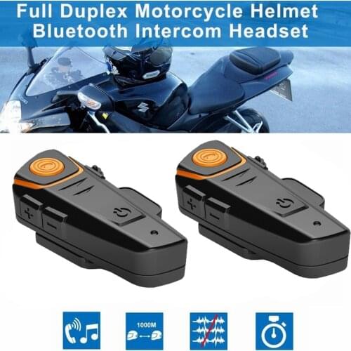 BT-S2 New Pro 2 Set Motorcycle Helmet Headset Bluetooth Interfones for Motorbike Waterproof Intercom Earphone Interphone