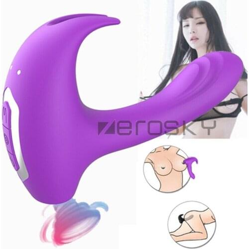 Wearable Dildo Vibrator For Women Sucking Nipples Clitoral G Spot Stimulation