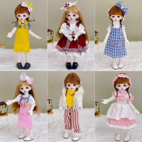 New 1/6 BJD Clothes Girl body Luts BJD Bory Jeremy Yue Dress Beautiful Doll Outfit Accessories For 1/6 luodoll Oueneifs Body