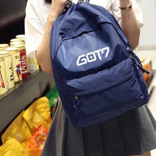 New Kpop GOT7 Group The Same Canvas Lovely Student Accessories Black Blue Pink Three Colors Are Available