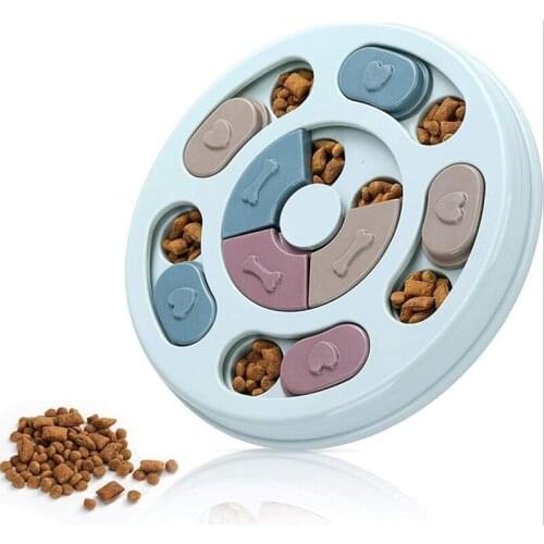 Puzzle Training Dog Toy Slow Dispensing Feeding Pet Training Games Disc Board Slow Food Bowl For Small Medium Large Dog