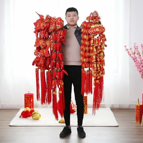 Chili skewer bag firecrackers large Spring Festival pendant National Day Year decoration New Years supplies