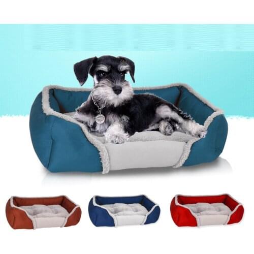 S-XL 4 Colors Paw Pet Sofa Dog Beds Waterproof Bottom Soft Fleece Warm Puppy Cat Bed House Kitty Pets Bed Petshop Cama Perro