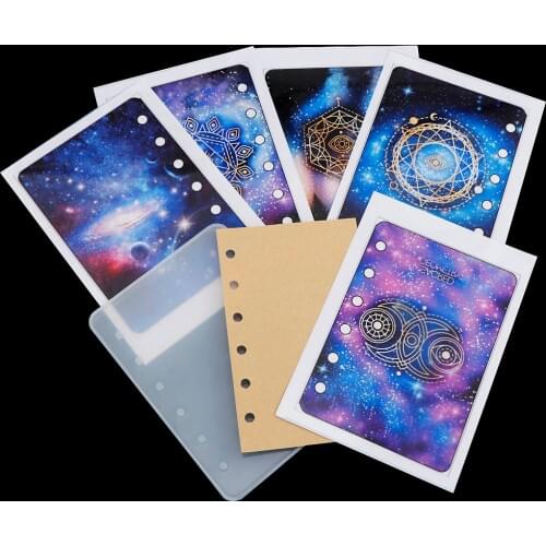 Handmade A7 Notebook Silicone Mold Universe Transparent Material Filling DIY Resin Book Mold Epoxy Silicone Mold