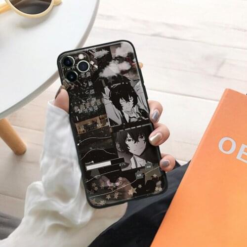 Osamu dazai aesthetic art anime manga silicone Phone Case FOR iPhone Se 6 6s 7 8 Plus X Xr Xs 11 12 Mini Pro Max Glass Cover