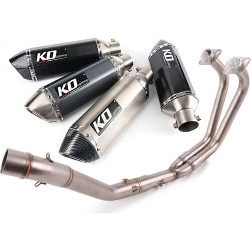 Slip-on Exhaust System for Yamaha YZF R3/R25 MT-03 Motorcycle Header Link Pipe 51mm Mufflers with Removable DB Killer Escape