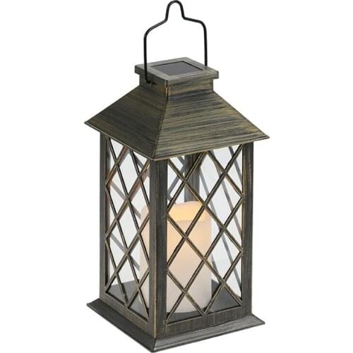Solar Candle Light Charging Waterproof Outdoor Garden Hanging Lantern Lighting