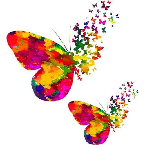 Butterfly 23CM Patch Heat Tranfer Printing Clothes Stickers Large Badge Iron On Patches For Clothing Strange things Christmas