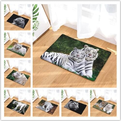 The Tiger Floor Mats Living Rooms Anti-slip Carpet for Bedroom Kitchen Bathroom Rug Welcome Mats for Front Door