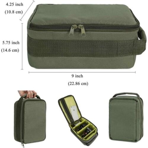 Outdoor Portable Army Green Fishing Box Bait Bag Fishing Line Bag Fishing Wheel Bag Fishing Accessories