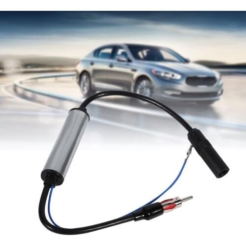For Universal 12V Auto Car Antenna Plug Radio FM Inline Signal Amplifier Booster Extension Cable
