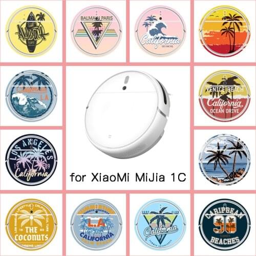 Provide Customized Custom Vinyl Coconut Tree Sticker for xiaomi Robot Robotic 1C Mop Vacuum Cleaner Skin Spare Parts Accessories