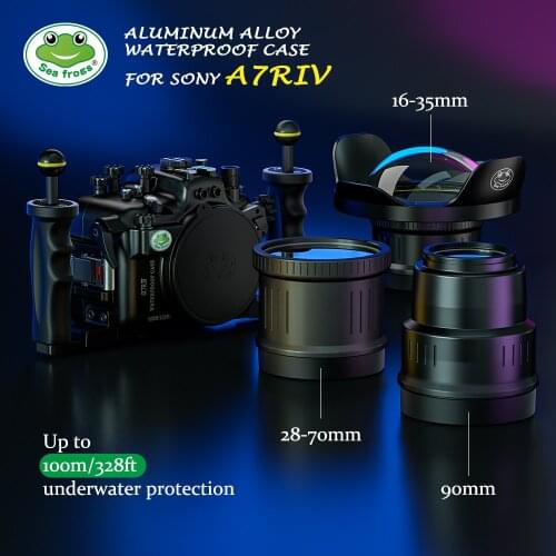 Seafrogs for Sony A7 RIV Underwater Camera Housing Waterproof Case Suport Vacuum Pump System Port Watertight Cover Bags