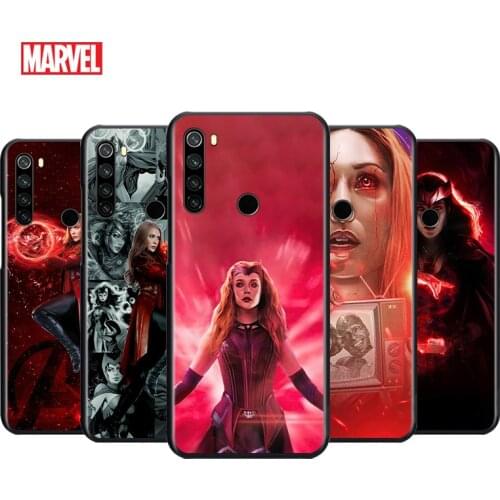 Wanda the Scarlet Witch Marvel For Xiaomi Redmi Note 4 4X 5 5A 6 7 8 8T 7S 9S 9T 10 10S 5G Pro Prime Max Balck Soft Phone Case