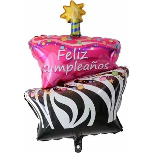 10/20/50Pcs Spanish Birthday Cake Balloons Foil Helium Birthday Party Decorations Kids Baby Showers Globos Inflatable Air Balls
