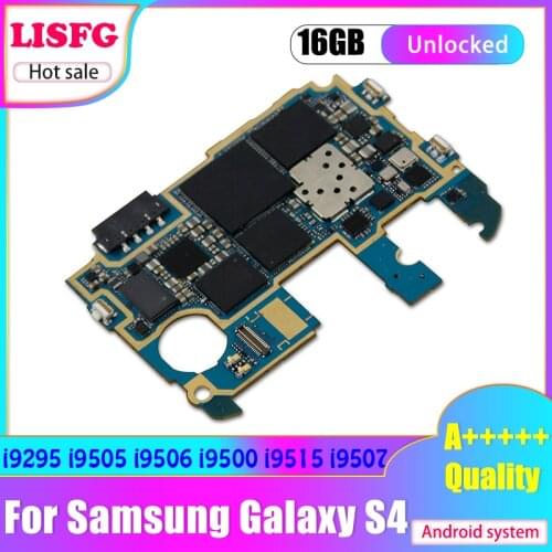 100% Unlocked for Samsung Galaxy S4 motherboard i9507 i9505 i9506 i9500 i9515 i9295 16GB with Official system Logic Board